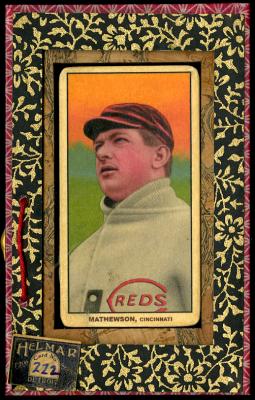 Picture, Helmar Brewing, T206-Helmar Card # 222, Christy MATHEWSON (HOF), Portrait looking up, Cincinnati Reds